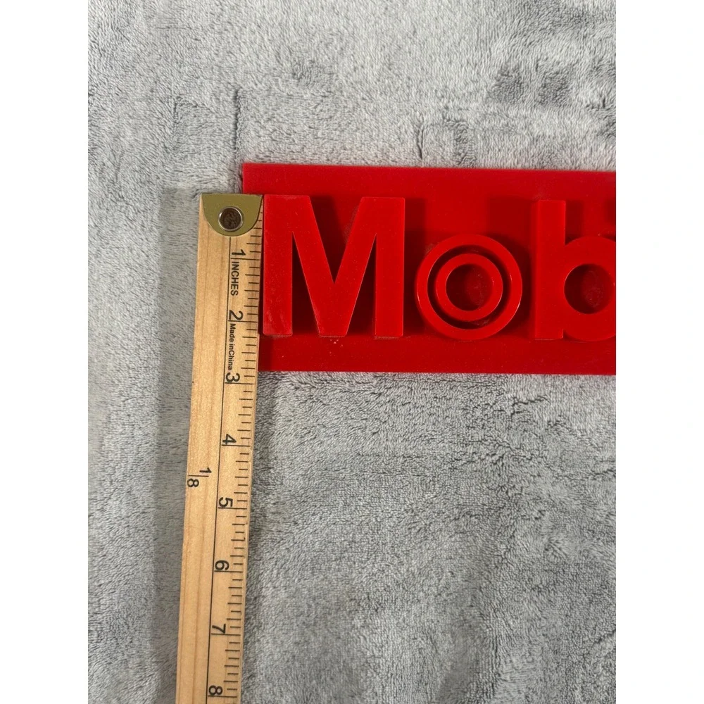 2 Vintage 3D Mobil Gas Pump Plate Replacements. Exxon Mobil‎ American Gas & oil